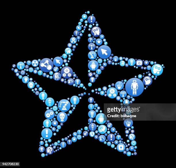 stockillustraties, clipart, cartoons en iconen met blauwe sterpictogram patroon achtergrond - operation blue star