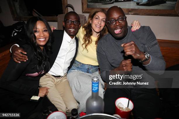 Connie Orlando, Troy Carter, Julie Greenwald, and Michael Kyser attend the Cardi B Silent Listening Party on April 5, 2018 in New York City.