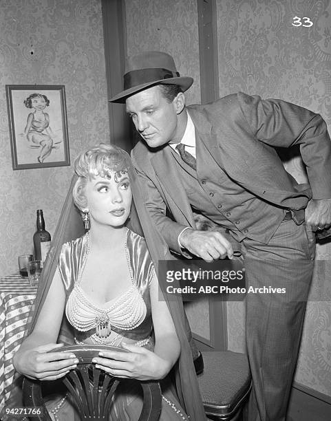 The mob tries to move on Adam Stone's bakery and threatens his dancer daughter during "Hammerlock" which aired on December 21, 1961. JOAN...