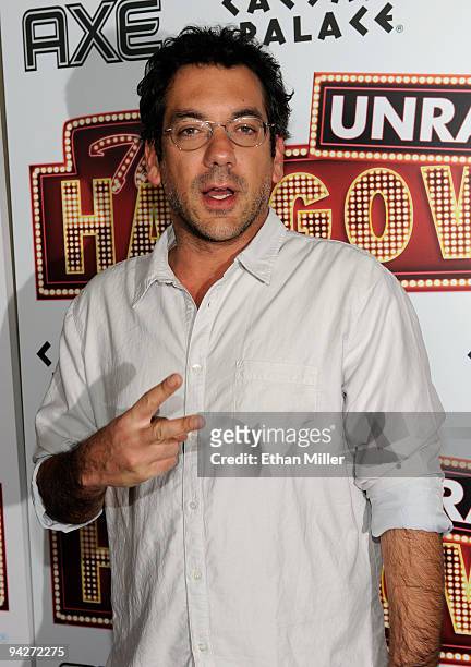Director Todd Phillips arrives at the DVD launch party for the film, "The Hangover" at the Pure Nightclub at Caesars Palace December 10, 2009 in Las...