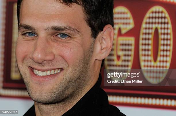 Actor Justin Bartha arrives at the DVD launch party for the film, "The Hangover" at the Pure Nightclub at Caesars Palace December 10, 2009 in Las...