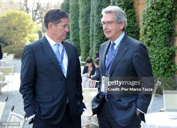 Jes Staley Chief Executive Officer of Barclays and Franco Bernabe, Italian Banker, attend the 'Lo Scenario dell'Economia e della Finanza' workshop on...