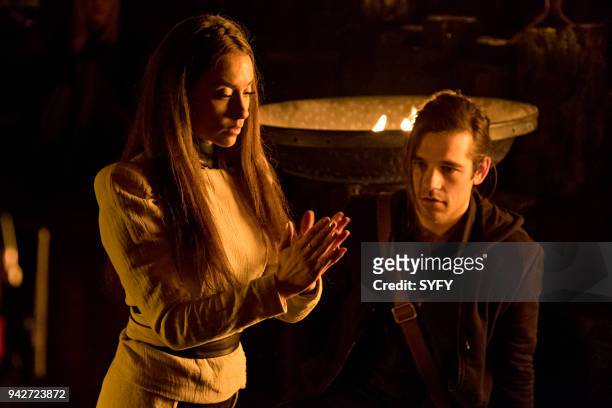 Will You Play With Me?" Episode 313 -- Pictured: Stella Maeve as Julia Wicker, Jason Ralph as Quentin Coldwater --