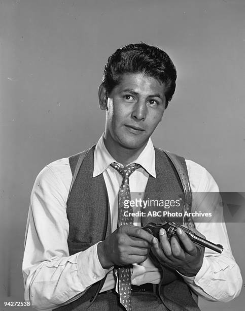 American actor Abel Fernandez as he appears in the ABC Television series, ‘The Untouchables’, 1959.