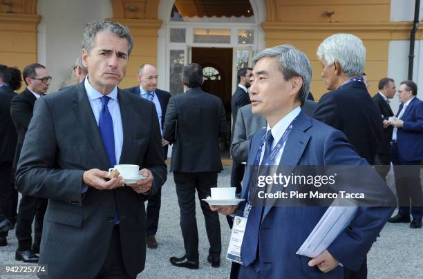 Andres Velasco, Political leader in Chile and Hyun Song Shin, Economic Adviser and Head of Research of the Bank for International Settlements attend...