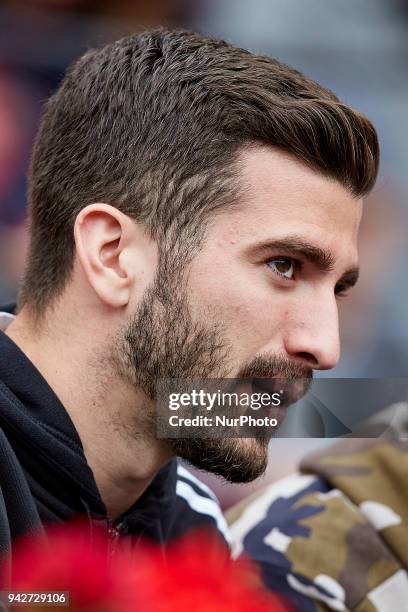 Jose Luis Gaya football player of Valencia CF attends the match between Rafael Nadal of Spain and Philipp Kohlschreiber of Germany during day one of...