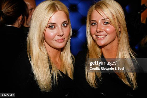 Kristina Shannon and Karissa Shannon attend the Hugh Hefner book signing at Taschen on December 10, 2009 in Beverly Hills, California.