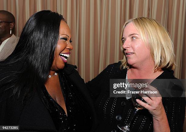 Executive Producer of Queen Nefertari Productions Cynthia Stafford and Editor of h Magazine Elizabeth Johnson arrive at the Queen Nefertari...