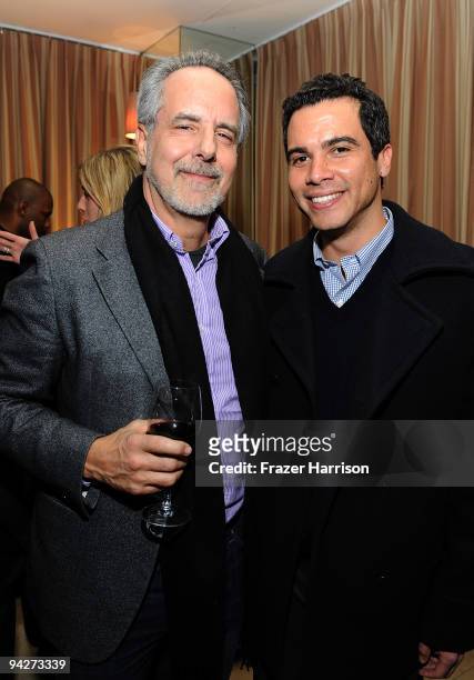 Director Jon Avnet poses with Cash Warren, producer at the Gersh Agency launches Cynthia Stafford's Queen Nefertari Productions cocktail poarty at...