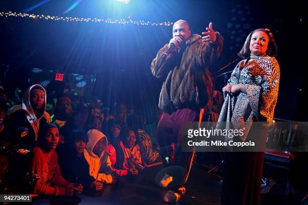 Joseph "Rev. Run" Simmons and wife Justine Simmons attend the 10th annual Rush Philanthropic Arts Foundation youth holiday party at The Fillmore New...