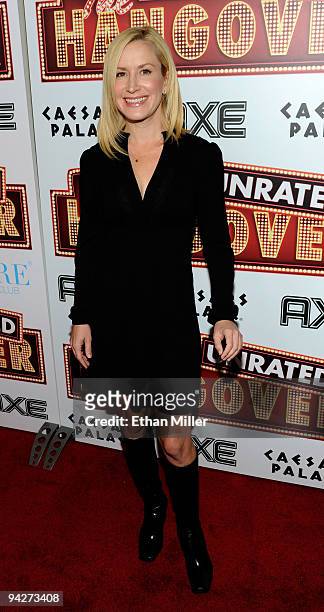 Actress Angela Kinsey arrives at the DVD launch party for the film, "The Hangover" at the Pure Nightclub at Caesars Palace December 10, 2009 in Las...