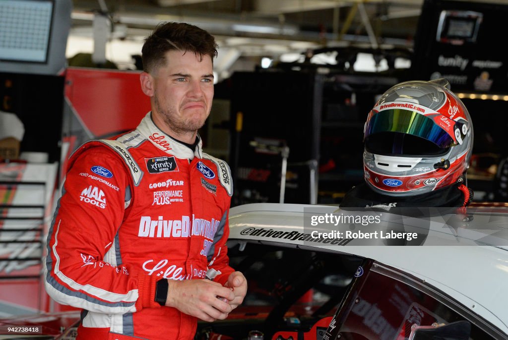 Ryan Reed Xfinity Ryan Reed, driver of the Drive Down A1C Lilly Diabetes Ford, stands ...
