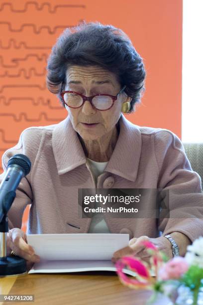 Paloma O'Shea attends the presentation of the XIX International Piano Competition of Santander in Madrid. Spain on April 6, 2018.