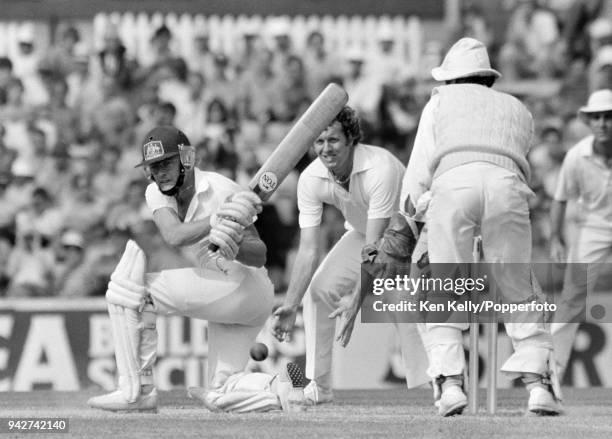 Dirk Wellham batting for Australia during his innings of 103 runs in the 6th Test match between England and Australia at The Oval, London, 31st...