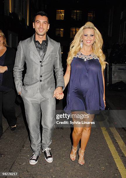 Nicola Mclean and Tom Williams Attend This Morning 21st Birthday Party held at Valbonne club on December 10, 2009 in London, England.