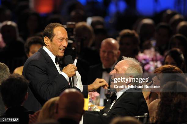 Paul Anka and honoree Jerry Weintraub attend the UNICEF Ball held at the Beverly Wilshire Hotel on December 10, 2009 in Beverly Hills, California.