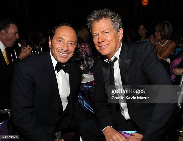 Paul Anka and David Foster attend the UNICEF Ball held at the Beverly Wilshire Hotel on December 10, 2009 in Beverly Hills, California.