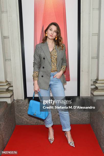Angelica Ardasheva attends Antonio Croce presents the art of seduction fragrances launch cocktail on April 6, 2018 in Milan, Italy.