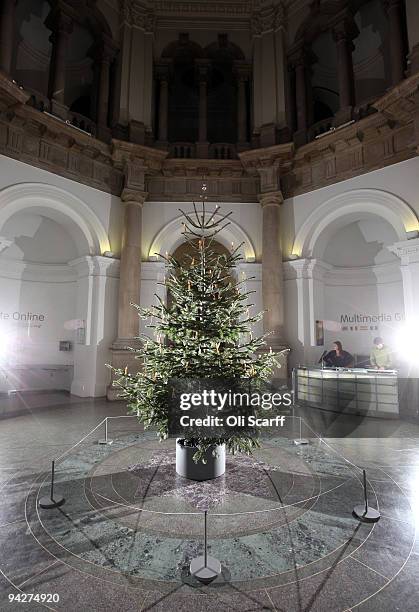 The 2009 Tate Britain Christmas Tree which was designed by artist Tacita Dean and is entitled 'Weihnachtsbaum' goes on display in the gallery's...