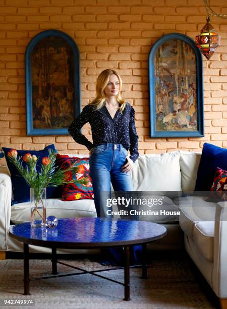 Actress Heather Graham is photographed for Los Angeles Times on February 12, 2018 at home in Los Angeles, California. PUBLISHED IMAGE. CREDIT MUST...