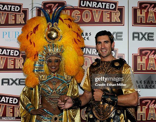 Roman characters Cleopatra and Julius Caesar attend the DVD launch party for the film, "The Hangover" at the Pure Nightclub at Caesars Palace...