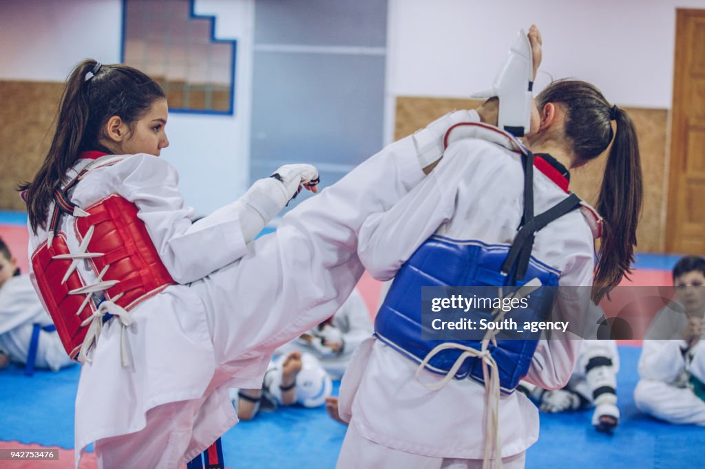 テコンドーのスキルを持つ女の子