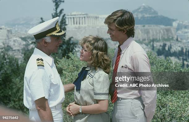 Greek Cruise: The Captain and Kid/The Dean and The Flunkee/Poor Rich Man/Isaac Aegean Affair" which aired on February 5, 1983. GAVIN MACLEOD;JILL...