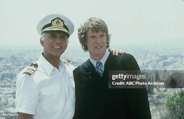 Greek Cruise: The Captain and Kid/The Dean and The Flunkee/Poor Rich Man/Isaac Aegean Affair" which aired on February 5, 1983. GAVIN MACLEOD;PARKER...