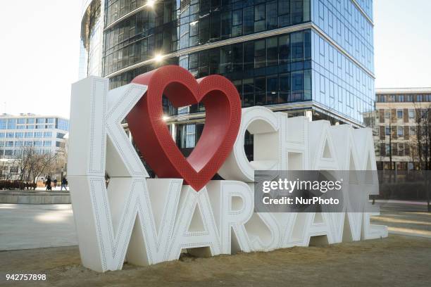 The Warsaw Spire skyscraper on Plac Europejski is seen in Warsaw, Poland on April 6, 2018. The building, developed by Ghelamco and opened in mid 2016...