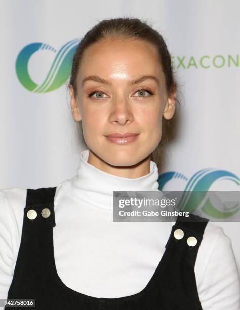 Actress Rachel Skarsten attends the ClexaCon 2018 convention at the Tropicana Las Vegas on April 6, 2018 in Las Vegas, Nevada.