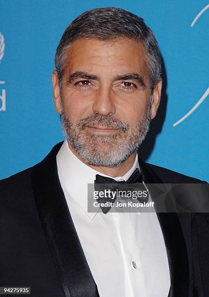 Actor George Clooney arrives at the 2009 UNICEF Snowflake Ball at The Beverly Wilshire Hotel on December 10, 2009 in Beverly Hills, California.