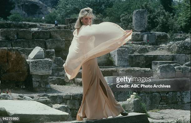 Greek Cruise: The Captain and Kid/The Dean and The Flunkee/Poor Rich Man/Isaac Aegean Affair" which aired on February 5, 1983. LINDA EVANS