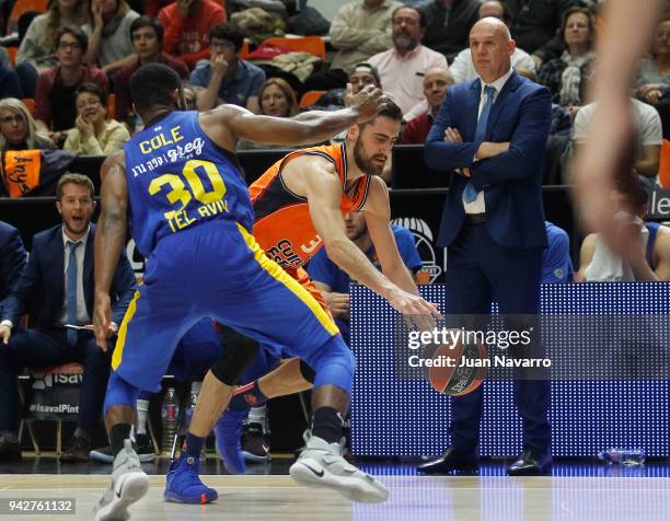 Joan Sastre, #30 of Valencia Basket in action during the 2017/2018 Turkish Airlines EuroLeague Regular Season Round 30 game between Valencia Basket...