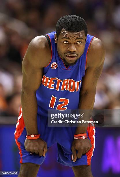 Will Bynum of the Detroit Pistons during the NBA game against the Phoenix Suns at US Airways Center on November 22, 2009 in Phoenix, Arizona. The...