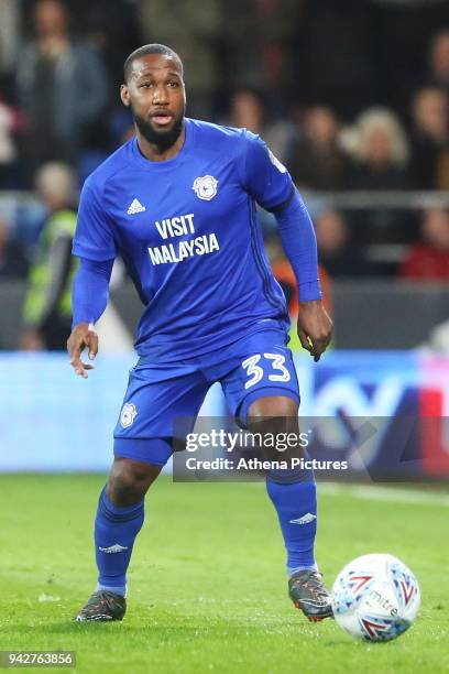 Junior Hoilett of Cardiff City during dthe Sky Bet Championship match between Cardiff City and Wolverhampton Wanderers at the Cardiff City Stadium on...