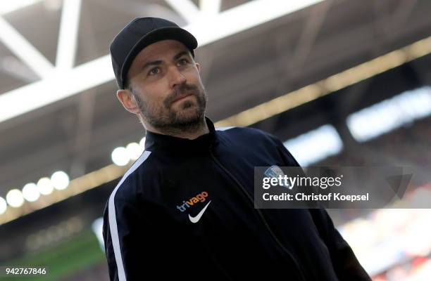 Assistant coach Heiko Butscher of Bochum looks on prior to the Second Bundesliga match between Fortuna Duesseldorf and VfL Bochum 1848 at...