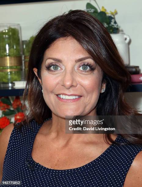 Personality Kathy Wakile visits Hallmark's "Home & Family" at Universal Studios Hollywood on April 6, 2018 in Universal City, California.