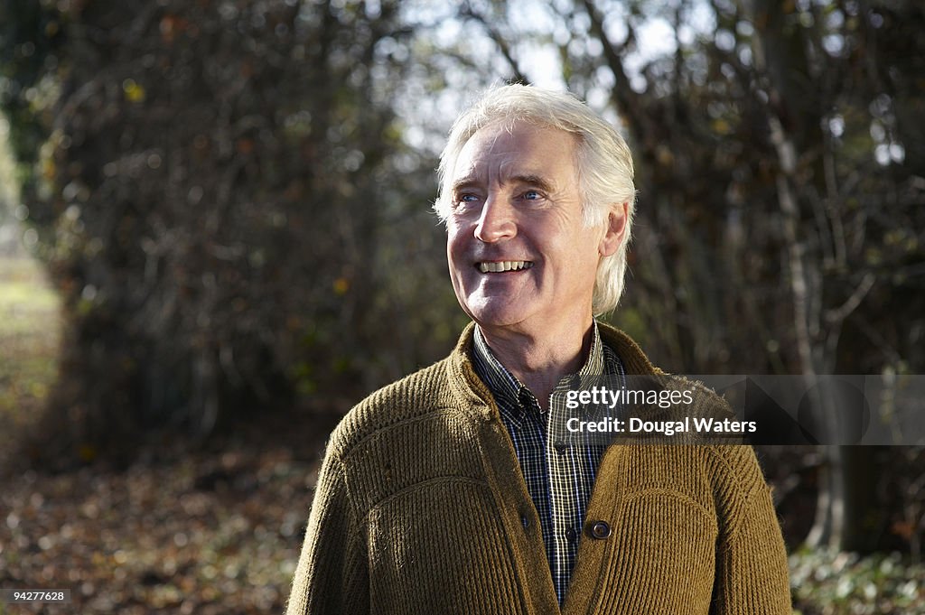 Senior man in countryside.