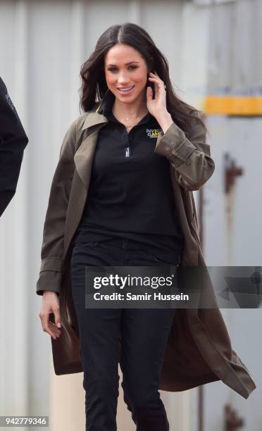 Meghan Markle attends the UK Team Trials for the Invictus Games Sydney 2018 at University of Bath on April 6, 2018 in Bath, England.