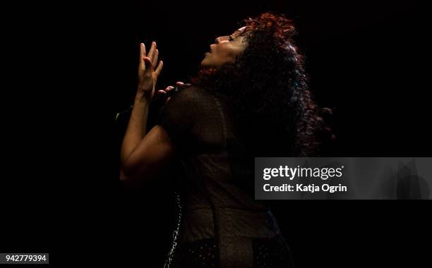 Terry Ellis of En Vogue performs at The O2 Institute Birmingham on April 6, 2018 in Birmingham, England.