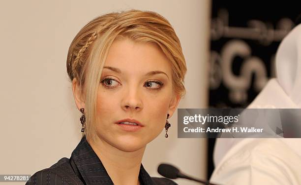 Actress Natalie Dormer attends the "City of Life" press conference during day three of the 6th Annual Dubai International Film Festival held at the...