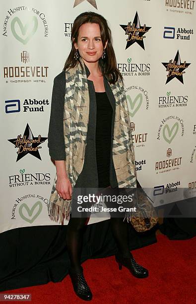 Actress Elizabeth Reaser arrives at the Friends Without Borders First Annual Los Angeles Gala at The Roosevelt Hotel on December 10, 2009 in...