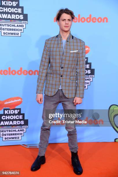 Actor Jace Norman during the Nickelodeon Kids Choice Awards on April 6, 2018 in Rust, Germany.