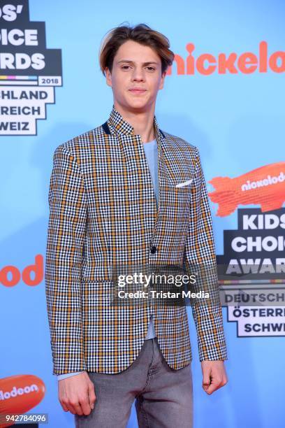 Actor Jace Norman during the Nickelodeon Kids Choice Awards on April 6, 2018 in Rust, Germany.