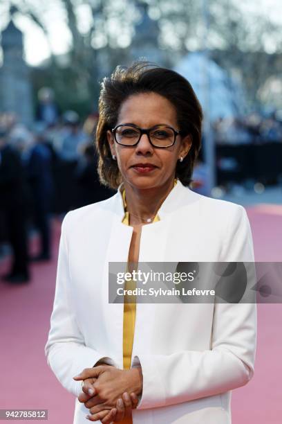 Audrey Pulvar attends photocall of "Tribute to David Cronenberg" during 10th Beaune International Thriller Film Festival on April 6, 2018 in Beaune,...