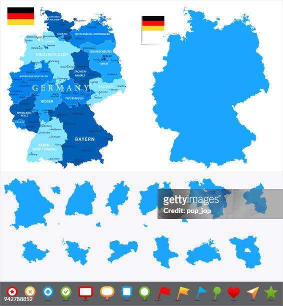 29 - germany - blue and pieces 10 - north rhine westphalia stock illustrations