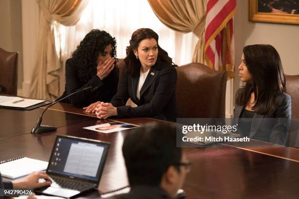 Standing in the Sun" - Cyrus and Jake's mission to take the White House reaches a new level of deceit when Liv is called to testify against Mellie,...