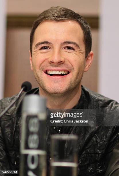 Singer from the band Westlife Shane Filan attends a press conference for the Nobel Peace Prize Concert at the Radisson Hotel on December 11, 2009 in...