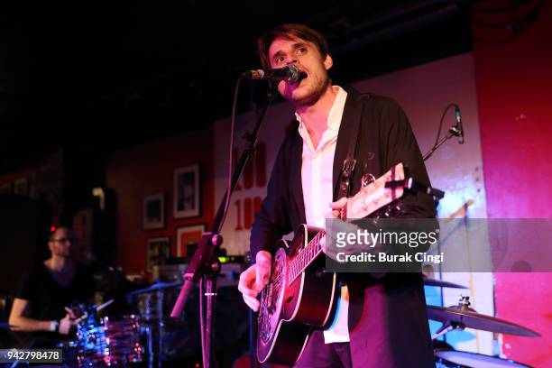 Andy Balcon performs at The 100 Club on April 6, 2018 in London, England.