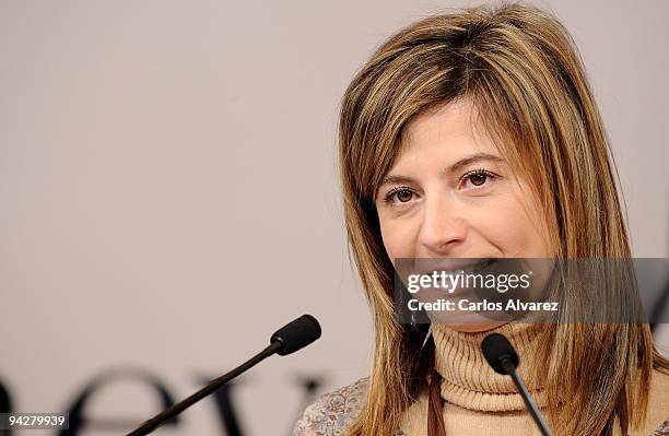 Spanish Minister Bibana Aido attends "The Journey" opening exhibition at Retiro Park on December 11, 2009 in Madrid, Spain.